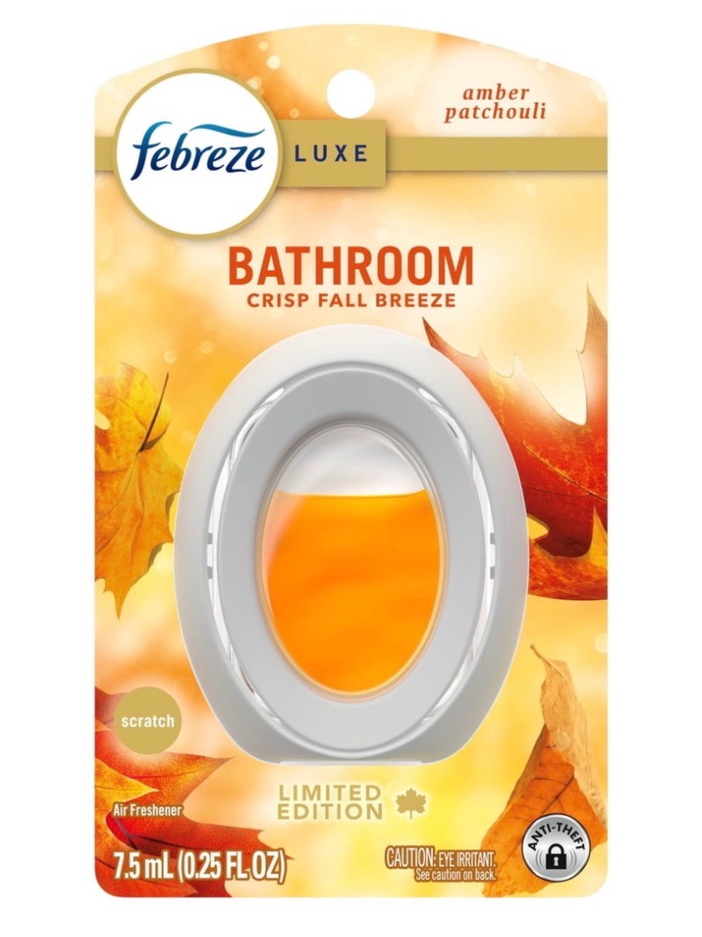 Febreze Luxe Bathroom Air Freshener - Amber Patchouli